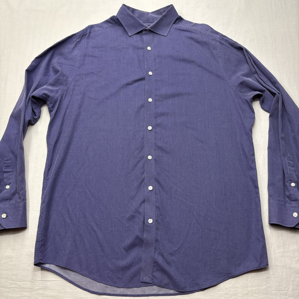 Murano Shirt Men's L Slim Fit Liquid Luxury Business Casual Office Dress‎